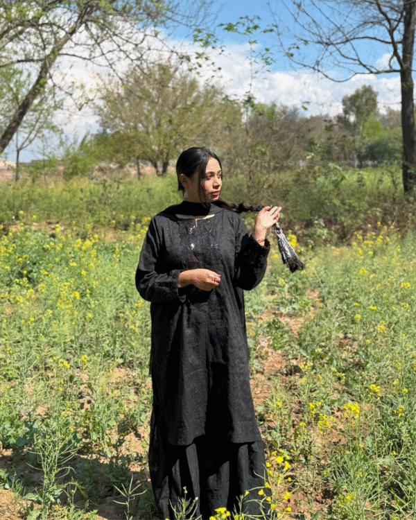 Black Chikankari Gharara (3) Black Chikankari Gharara