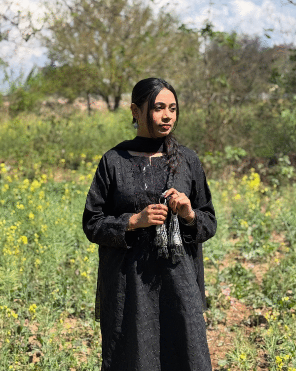 Black Chikankari Gharara (6) Black Chikankari Gharara