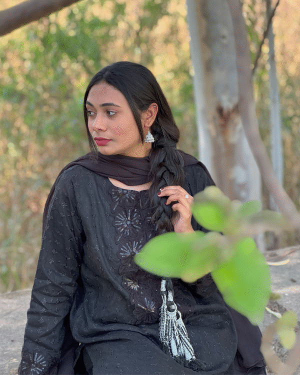 Black Chikankari Gharara Black Chikankari Gharara