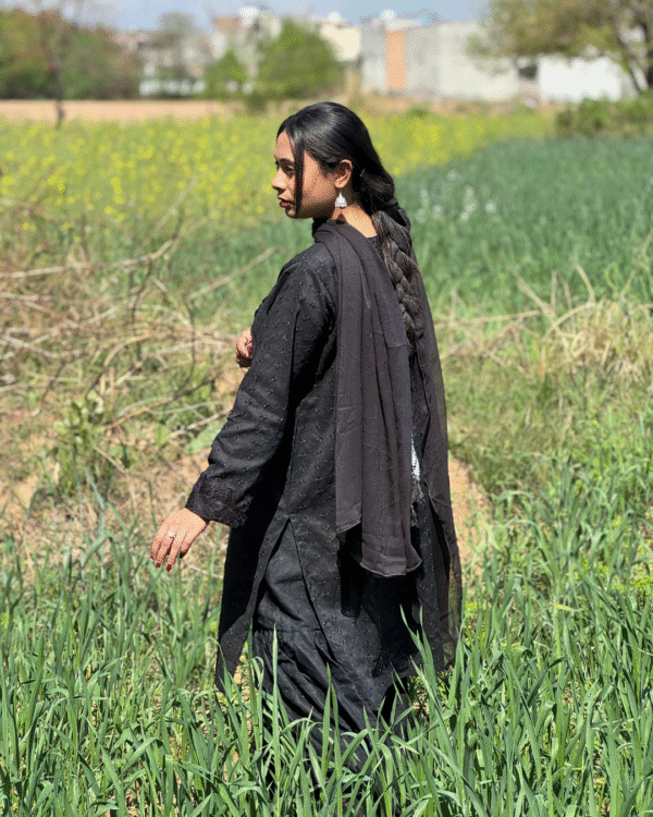 Black Chikankari Gharara (8) Black Chikankari Gharara