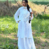 White Chikankari Gharara (3) White Chikankari Gharara