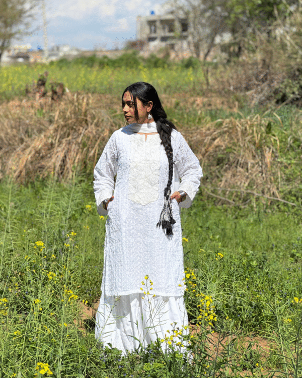 White Chikankari Gharara (5) White Chikankari Gharara